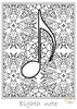 Image for Music Notes & Symbols Coloring Sheets | Mandala Style product