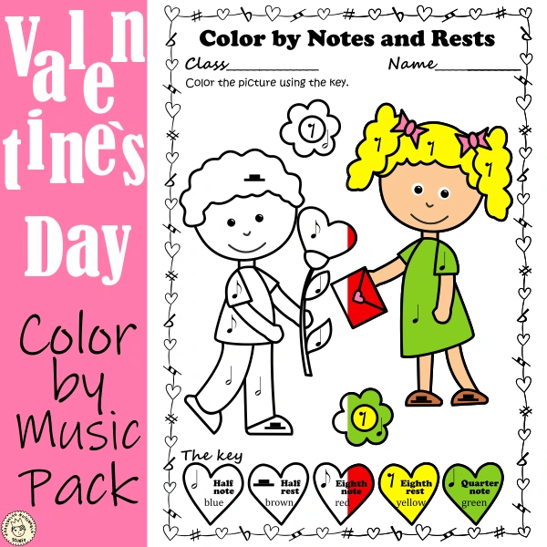 Valentine`s Day Color by Music Pack