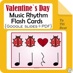Image for Valentine`s Day Music Rhythm Cards {Ta, Titi and Rest} product