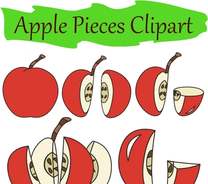 Apple Pieces Clipart