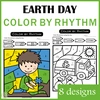 Image for Earth Day Music Rhythm Coloring Activities product