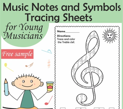 Free Music Tracing Sheets for Young Musicians