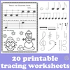 Image for Musical Tracing Worksheets Bundle for Winter product