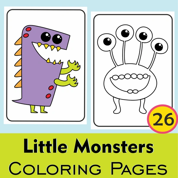 Little Monsters Coloring Pages set # 2