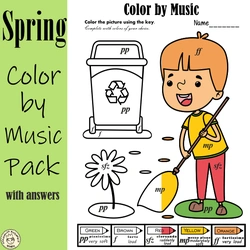 Image for Spring Music Coloring Pages Pack product