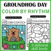 Image for Groundhog Day Music Color by Rhythm Pages product