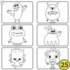 Image for Little Monsters Printable Coloring Pages set # 3 product