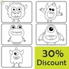 Image for Little Monsters Printable Coloring Pages Bundle product