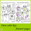 Image for Monster Theme Music Tracing and Coloring Worksheets product