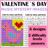 Image for Valentines Day Music Color by Note Mystery Pictures product