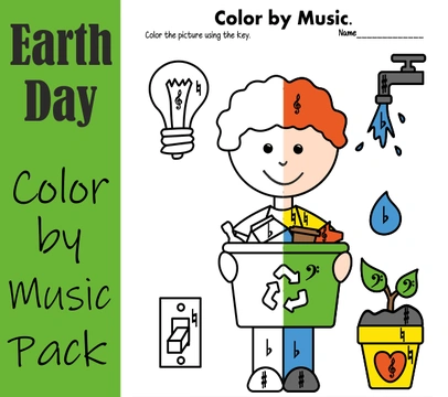Earth Day Color by Note Music Pack