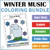 Image for Winter Music Theory Coloring Pages | Bundle product
