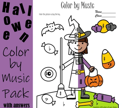 Halloween Color by Music Pack