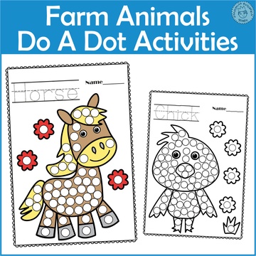 Farm Animals Do a Dot Printable Activities