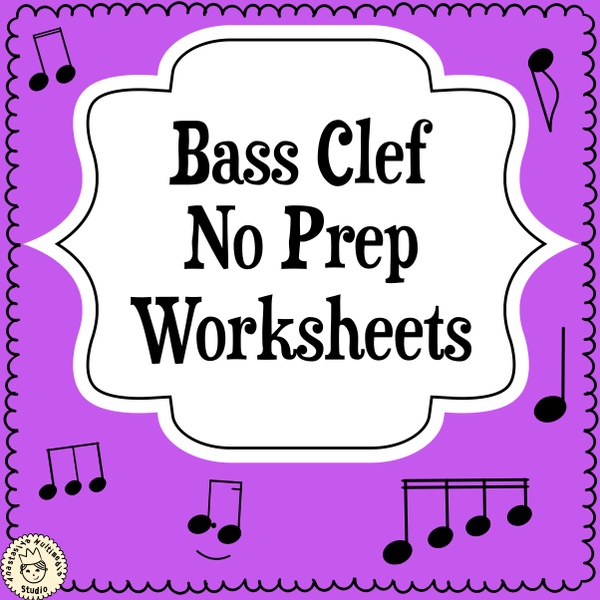Bass Clef No Prep Worksheets