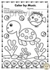 Image for Ocean Animals Music Coloring Pages & Worksheets | Color by Notes and Rests product