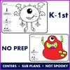 Image for Halloween Monster Music Coloring Worksheets | Notes & Rests product