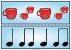Image for Christmas Music Rhythm Matching Game {Ta, Ti-Ti, Rest} {Google Slides + PDF} product