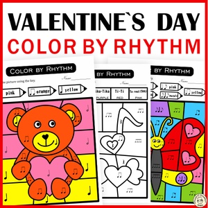 Valentine`s Day Music Color by Code | Color by Rhythm