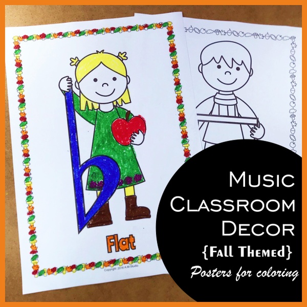Fall Musical Posters for Coloring