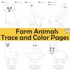 Image for Farm Animals Tracing Pictures Worksheets product