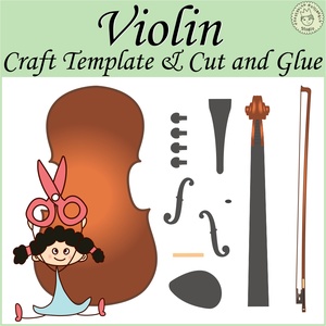 Violin Craft Template | Cut & Glue Activity