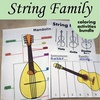Image for String Family Instruments Coloring Activities Bundle product