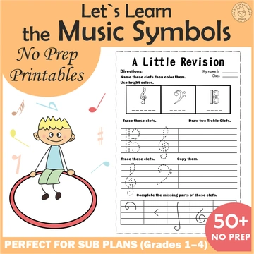 Let`s Learn the Music Symbols! No Prep Music Theory Pack