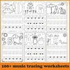 Image for Bass Clef Tracing Music Worksheets Seasonal Bundle product