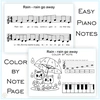 Image for Rain Rain Go Away Nursery Rhythm | Online Music Game & Color By Note Sheet product