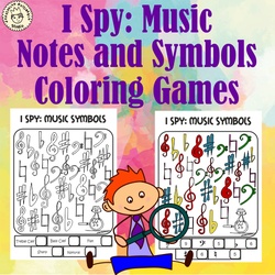 Image for I Spy Music Notes and Symbols Coloring Games product