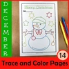 Image for Christmas Trace and Color Pages {Fine Motor Skills + Pre-writing} product