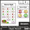 Image for Music Math Worksheets Level 1 | Easy Music Rhythm Activities product