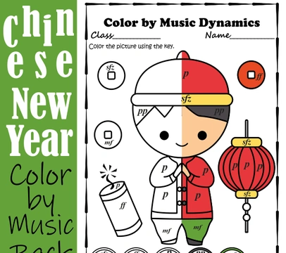 Chinese New Year Music Coloring Sheets Pack