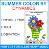 Image for Summer Color by Dynamics Music Coloring Pages product