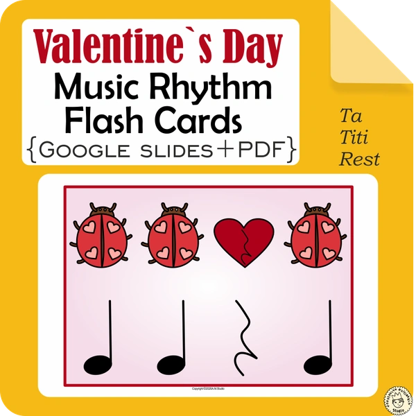 Valentine`s Day Music Rhythm Cards {Ta, Titi and Rest}