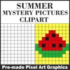 Image for Summer Mystery Pictures Clipart | Pixel Art Images product