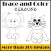 Image for Trace and Color Worksheets Year Long Mega Bundle | Holidays & Seasons product