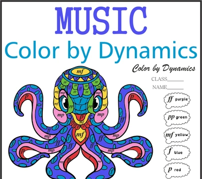 Music Color by Dynamics | Octopus Mandala Style