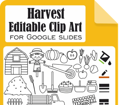 Harvest Editable Clip Art for Google Slides