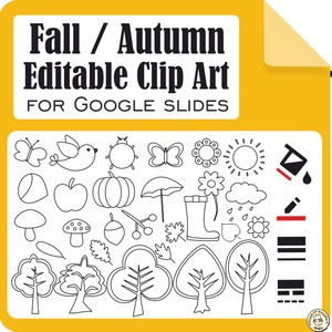Fall/Autumn Editable Clip Art for Google Slides