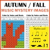 Image for Fall Music Coloring by Note & Rest Mystery Images product