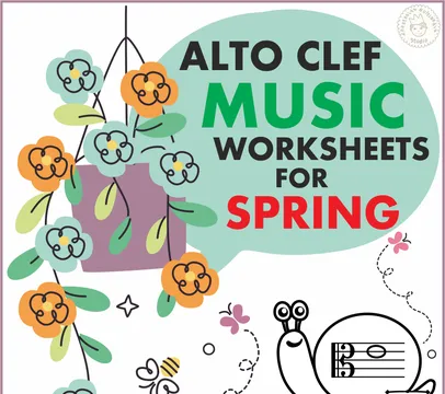 Alto Clef Note Name Worksheets for Spring