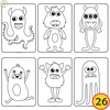 Image for Little Monsters Coloring Pages set # 2 product