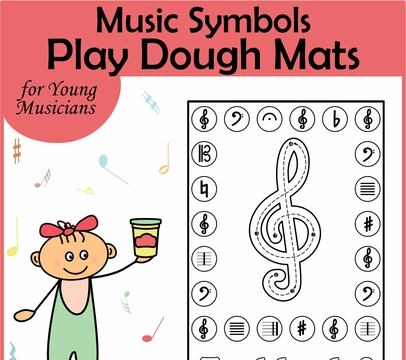 Music Play Dough Mats