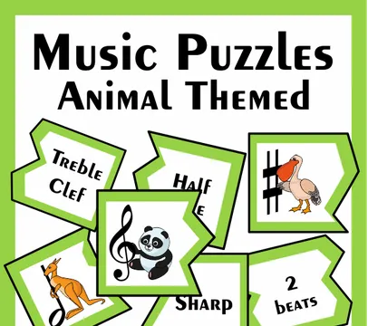 Music Puzzles Animal Themed
