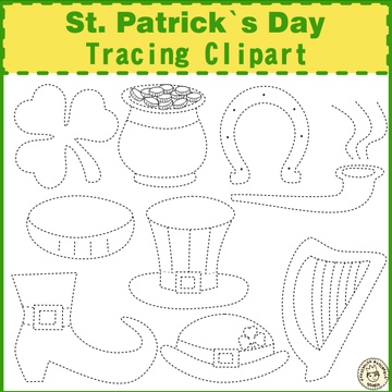 St. Patrick's Day Tracing Clipart
