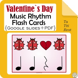 Image for Valentine`s Day Music Rhythm Cards {Ta, Titi and Rest} product