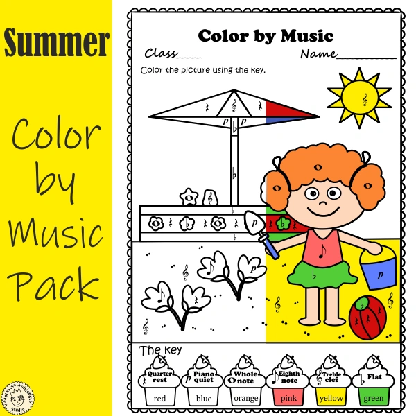 Summer Color by Note Music Pack | Note Rest Dynamics