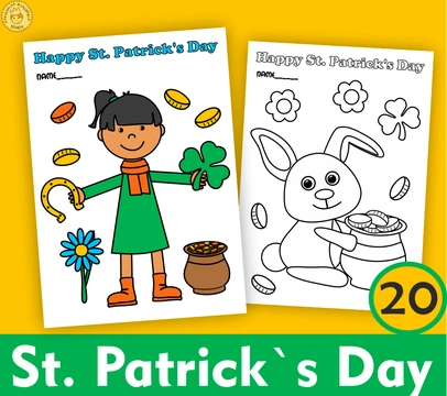 St. Patrick`s Day Printable Coloring Pages for Kids